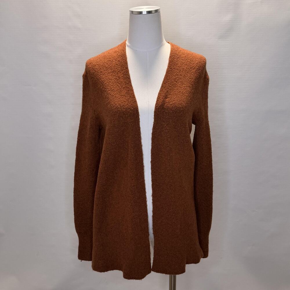 Madewell Cardigan Sweater Womens XS Orange Open Front Alpaca Knit Long Sleeve